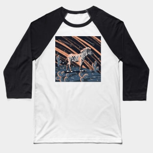 Night Zebra Baseball T-Shirt